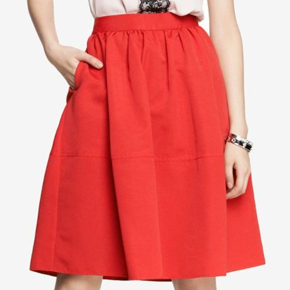 Express High Waist Full Midi Skirt - Picture 1 of 12